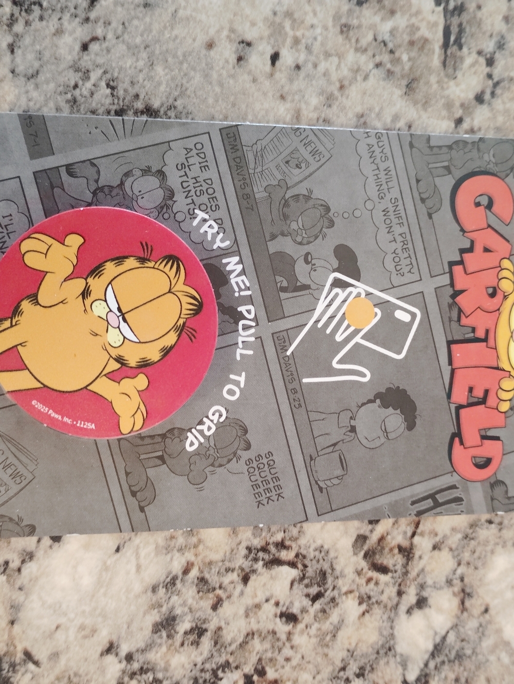 Garfield Red Phone Grip Pop Socket - Official Garfield